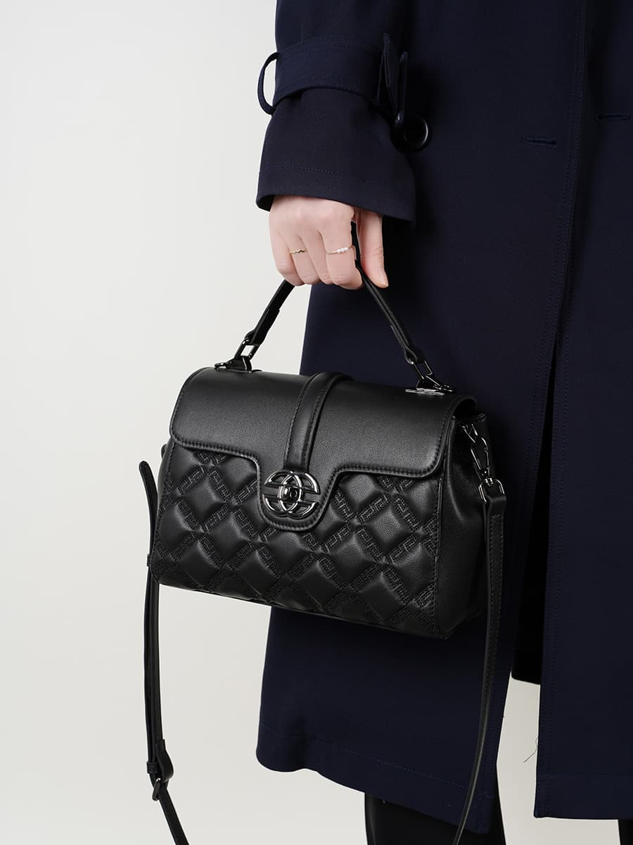 Pebbled Leather Commuter Tote 1