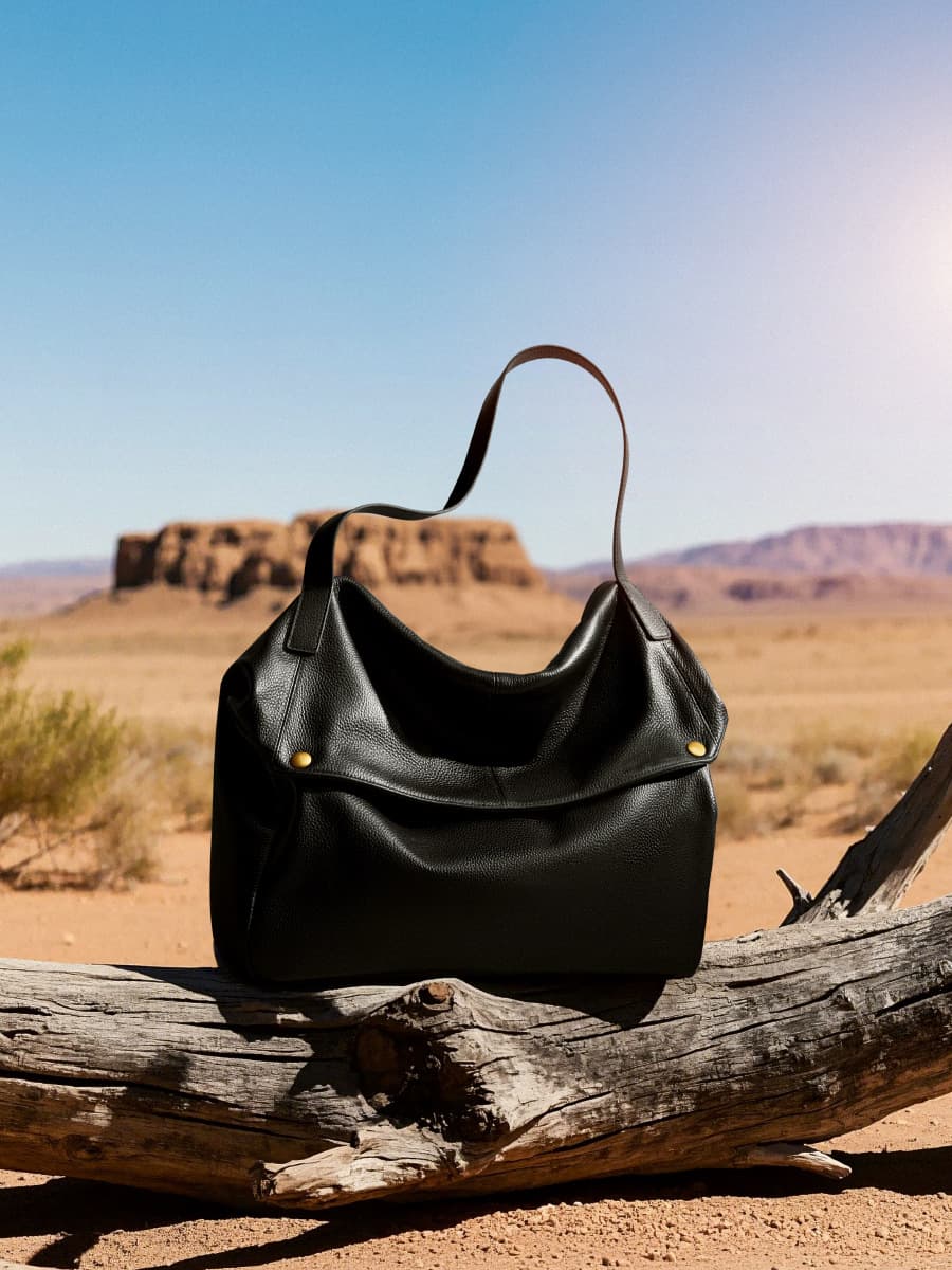Slouchy Leather Shoulder Tote 5
