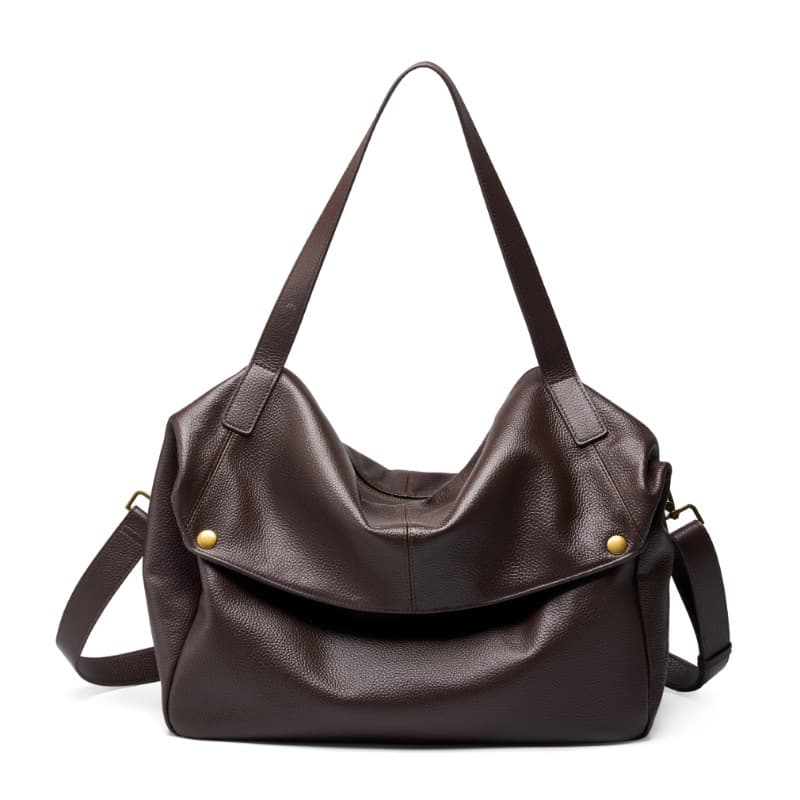 Slouchy Leather Shoulder Tote 7