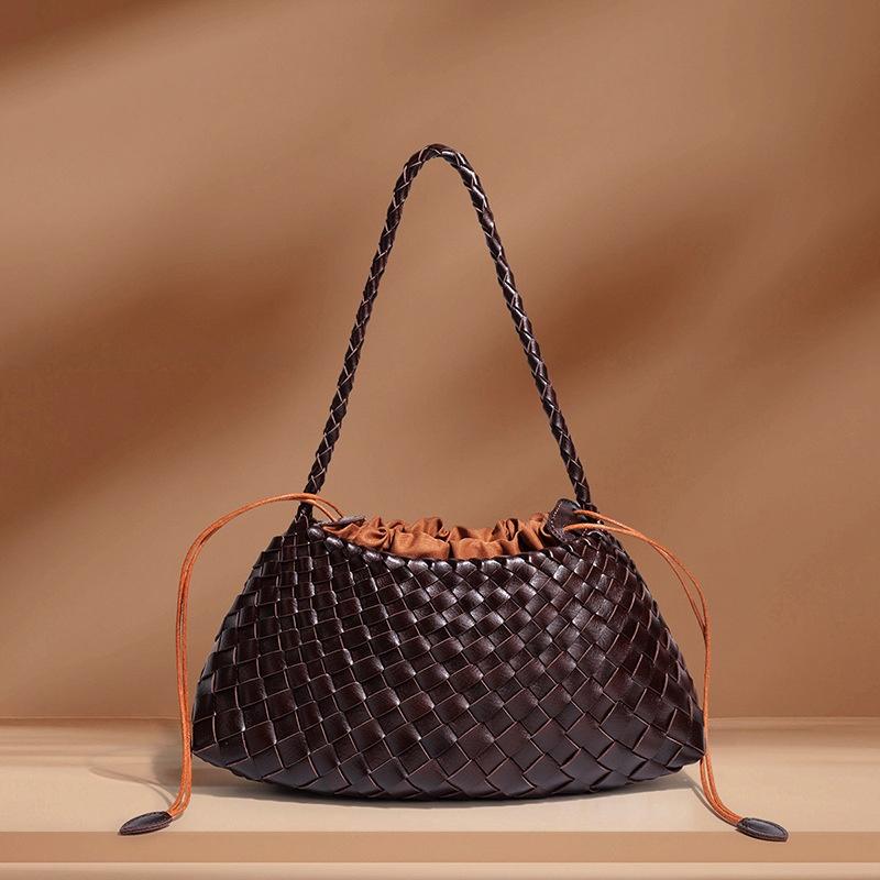 Woven Leather Shoulder Bag